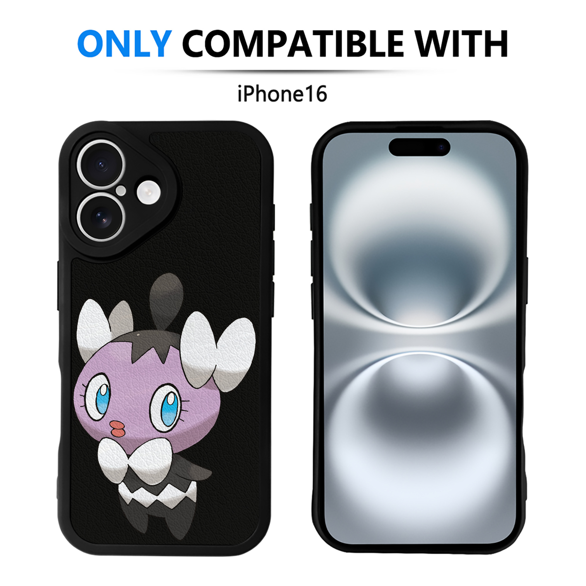 （画像用） ポケットモンスター Pokémon 【iPhone 16シリーズ対応】シリコンスマホケース（レザー調） 材質：シリコン